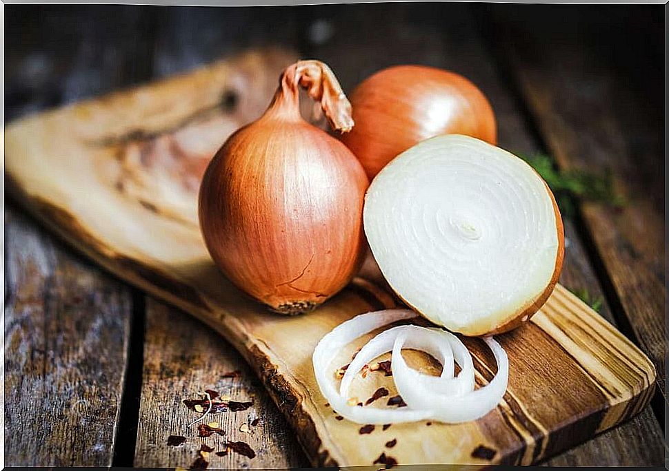 Onion for sprains.