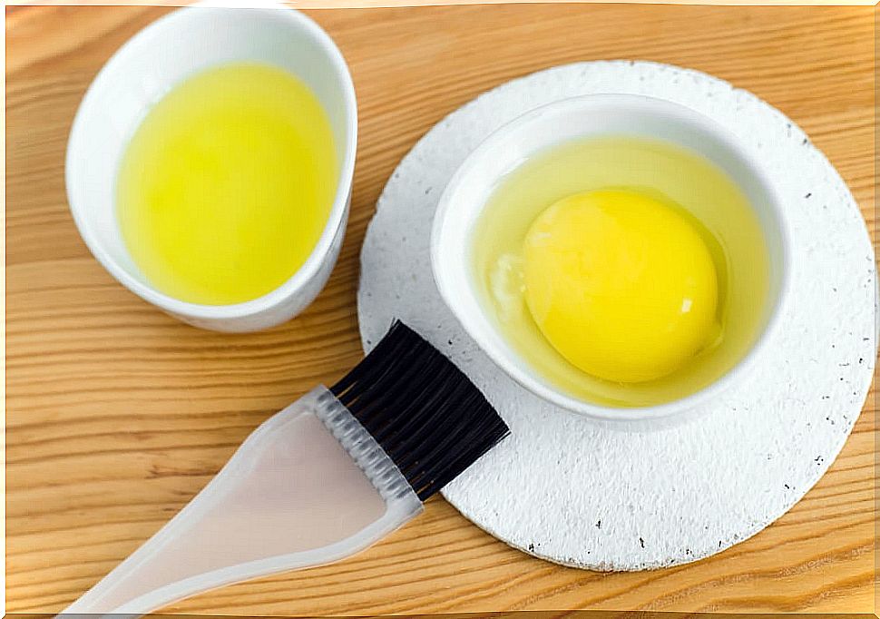 Orange and egg white mask