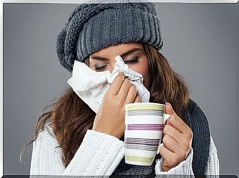 Woman with cold