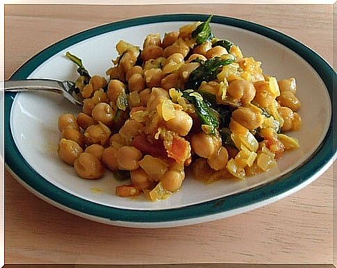 Chickpea salad.