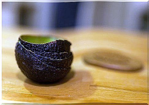 peeled avocado for skin