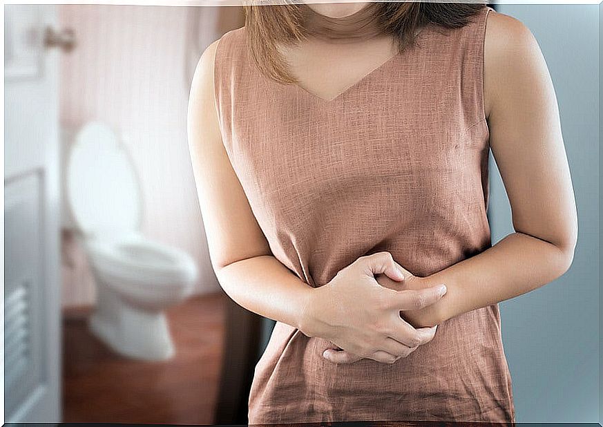 Woman with irritable bowel 